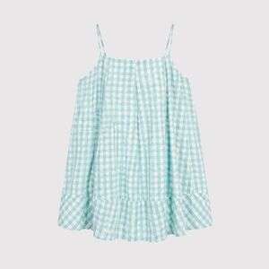 NWT Hersy Womens Top Blue Plaid Camisole Swing Sleeveless Cottagecore Large